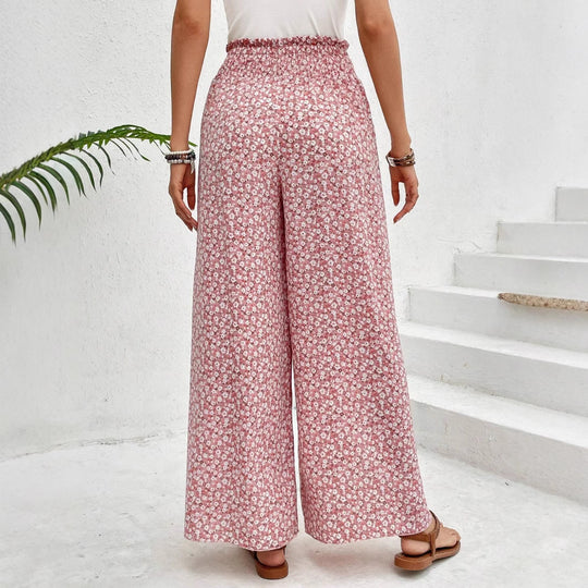 Damen Palazzo-Hose mit weitem Bein und gerafftem Elastikbund Shop Nory