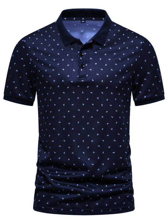 Herren Poloshirt mit modernem Muster und atmungsaktiven Eigenschaften