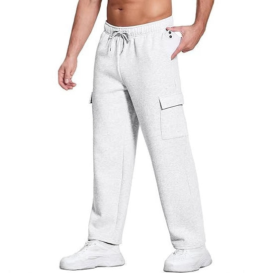 Herren nan komfortable Cargo-Loungehose mit elastischem Bund, Kordelzug, geradem Bein und aufgesetzten Klappentaschen Shop Nory