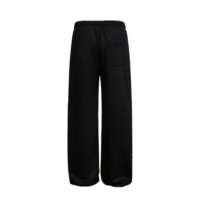 Damen Weite High‑Waist Relax-Sweat-Hose mit Kordelbund und dekorativen Schrittnahtlinien Shop Nory