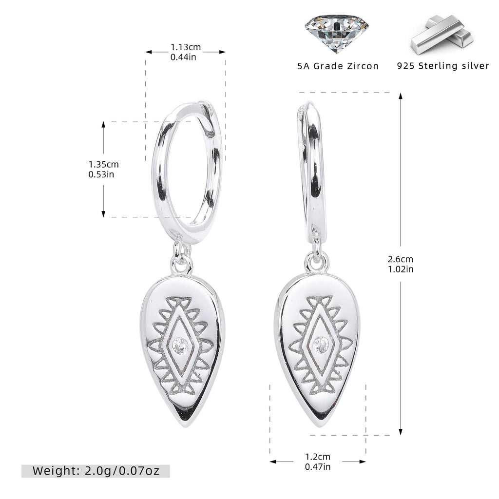 Damen Ohrhänger mit luxuriösem Tropfenmotiv aus 925 Sterling Silber Shop Nory