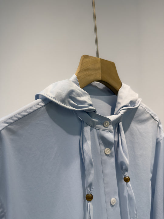 Damen Stylisches Kapuzenhemd mit Knöpfen Shop Nory