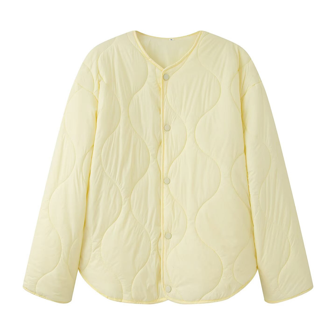 Damen Steppjacke mit Oversize‑Schnitt, Rundhals und geschwungenem Saum Shop Nory