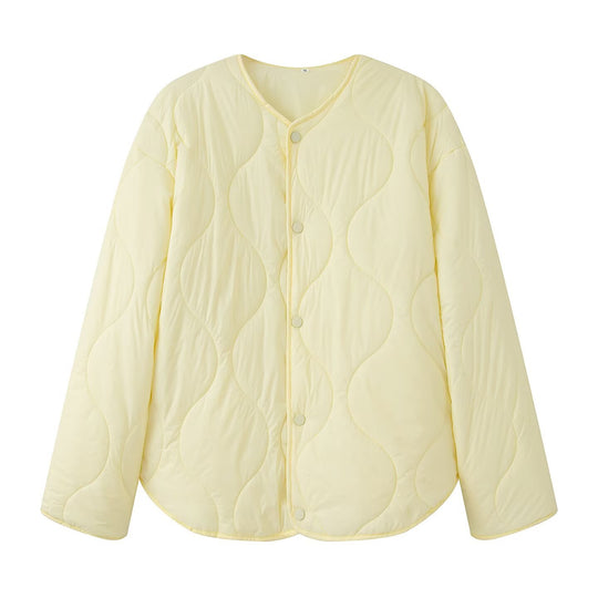 Damen Steppjacke mit Oversize‑Schnitt, Rundhals und geschwungenem Saum Shop Nory
