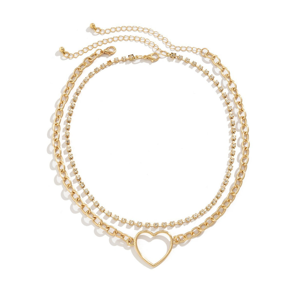 Damen Halskette mit modischem Perlen- und Gliederketten-Design Shop Nory