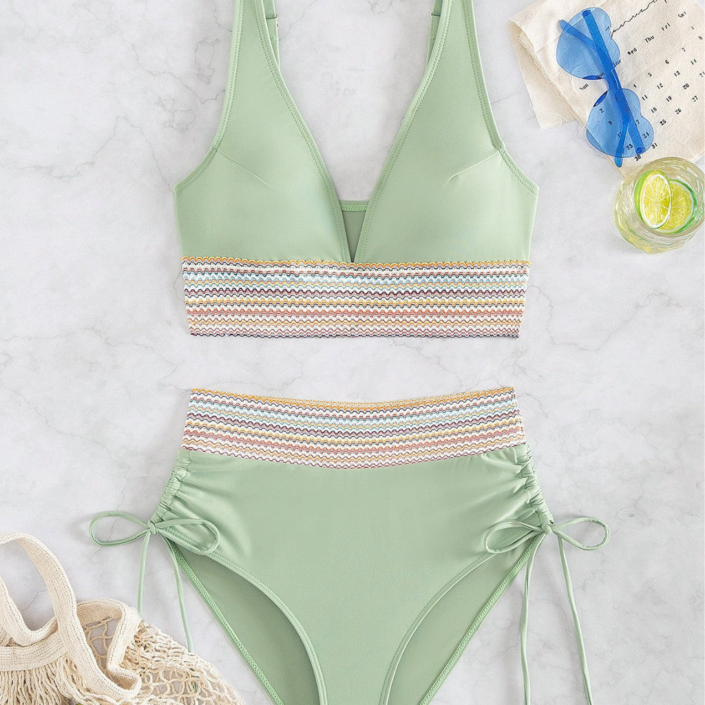 Damen Hochgeschnittener Sportbikini Shopnory