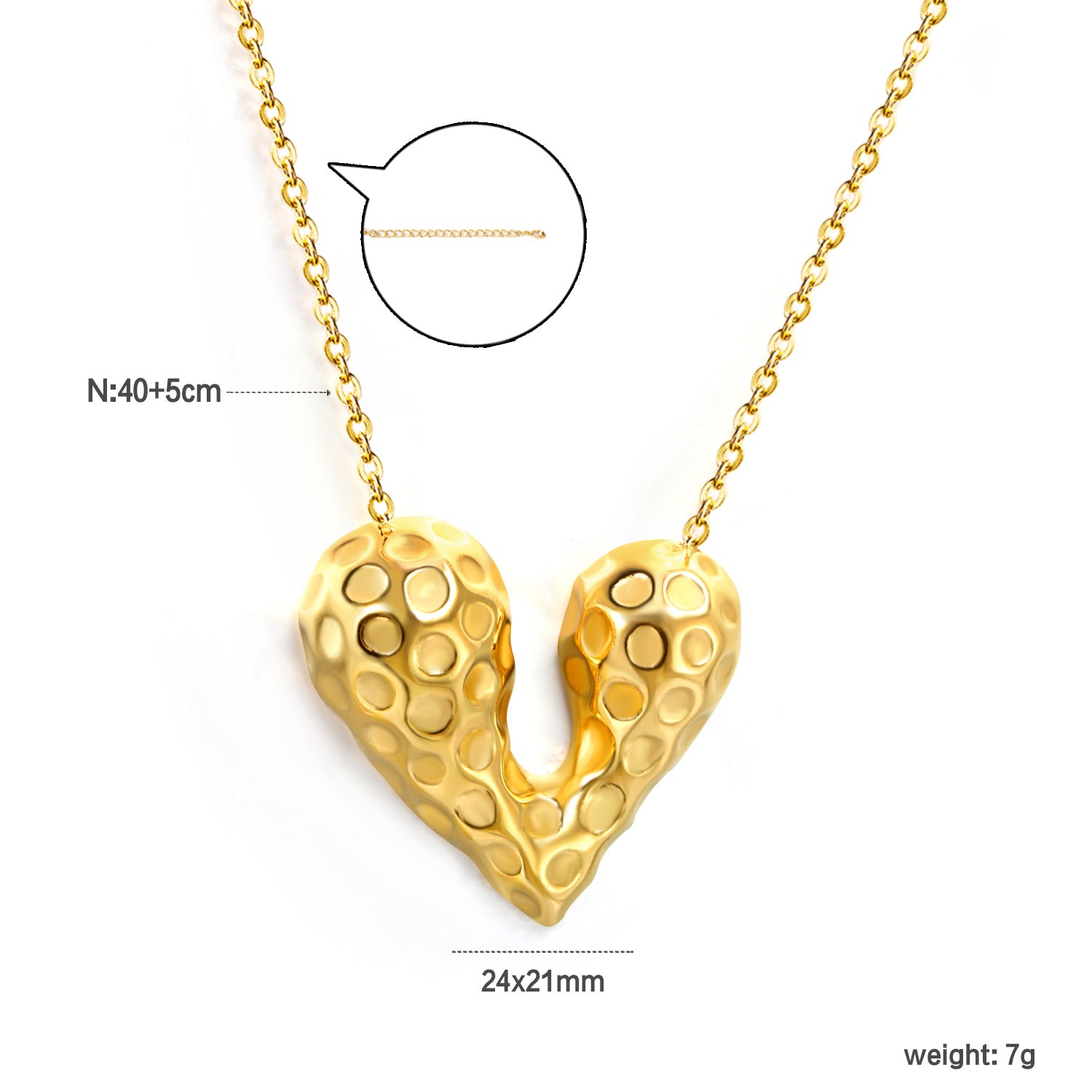 Damen Halskette mit hochwertigem Herzen-Anhänger und elegantem Kettendesign Shop Nory