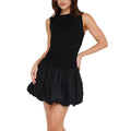 Damen asymmetrisches Ballonkleid