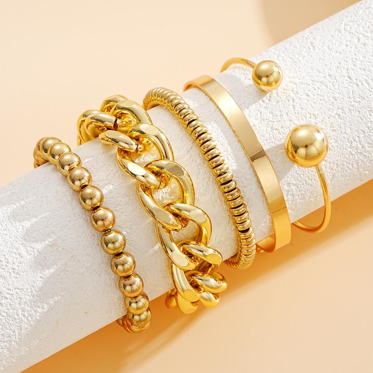 Damen Armreif-Set mit verschiedenen Strukturdesigns und eleganten Elementen Shop Nory