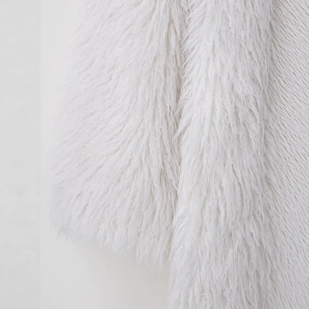 Damen Langer Shaggy-Kunstfellmantel im Longline-Schnitt Shop Nory