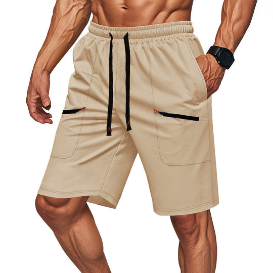 Herren Sportliche Shorts mit vielseitigen Taschen und elastischem Bund