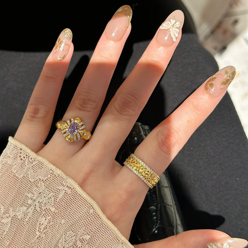 Damenring mit kunstvollem Blumendesign und funkelndem Zirkonia Shop Nory