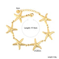 Damen Armband mit maritimen Seestern-Anhängern und eleganter Goldplattierung Shop Nory