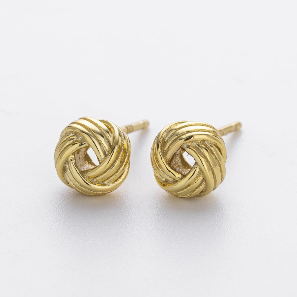 Damen Ohrstecker mit zeitgemäßem Knoten-Design aus hochwertigem 925 Sterling Silber Shop Nory