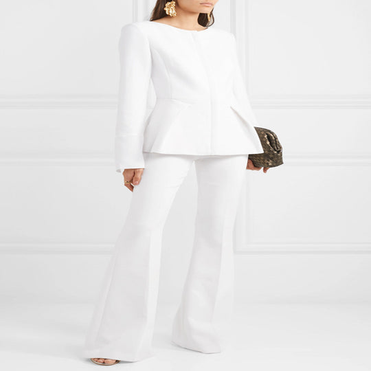Damen Taillierter Peplum‑Blazer mit verdeckter Front Shop Nory