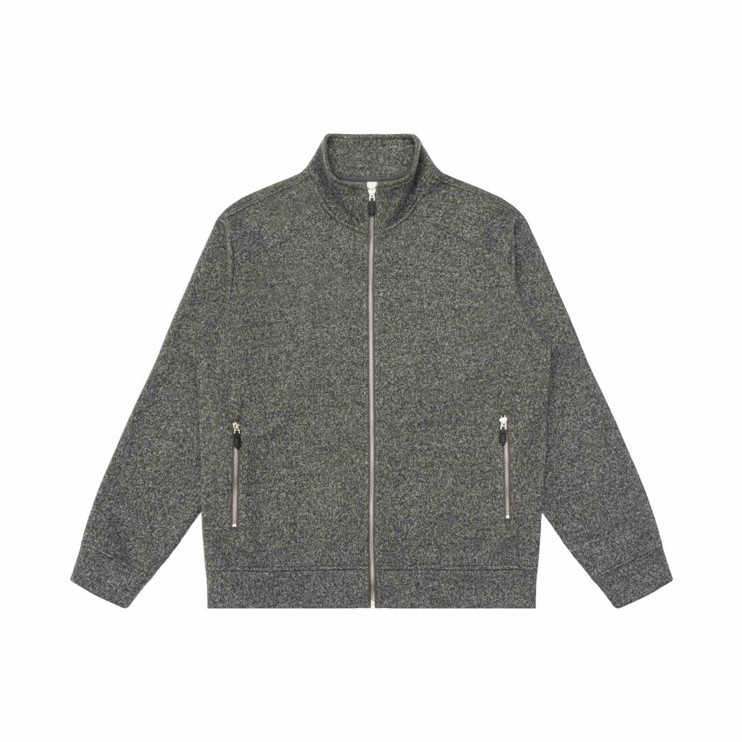Damen Zipjacke aus meliertem Teddy-Fleece mit Stehkragen und Reißverschlusstaschen Shop Nory