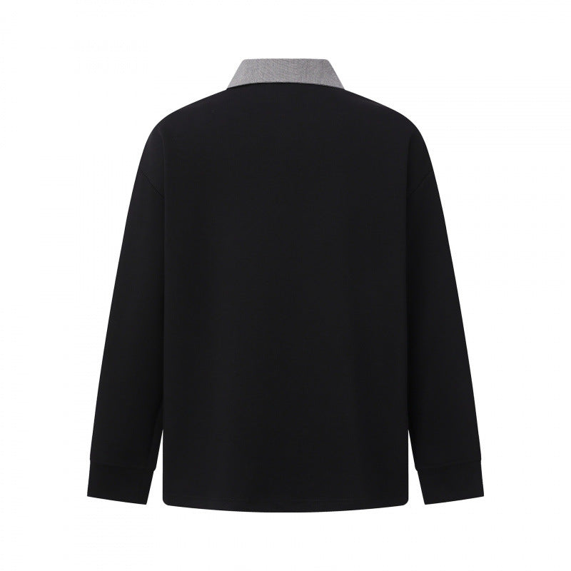 Herren Oversize-Poloshirt im Sweatshirt-Stil mit kontrastierendem Kragen Shop Nory