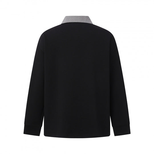 Herren Oversize-Poloshirt im Sweatshirt-Stil mit kontrastierendem Kragen Shop Nory