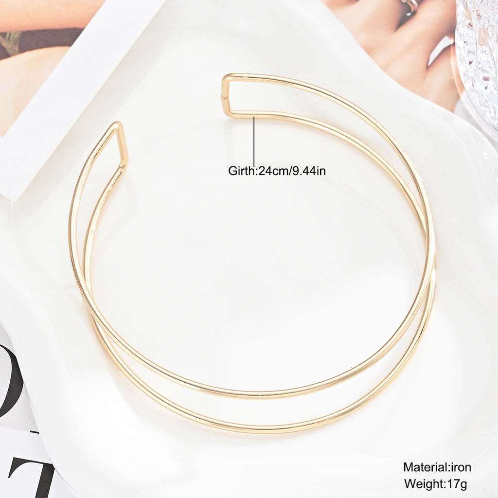 Damen minimalistisches Armreif aus hochwertigem Metall Shop Nory