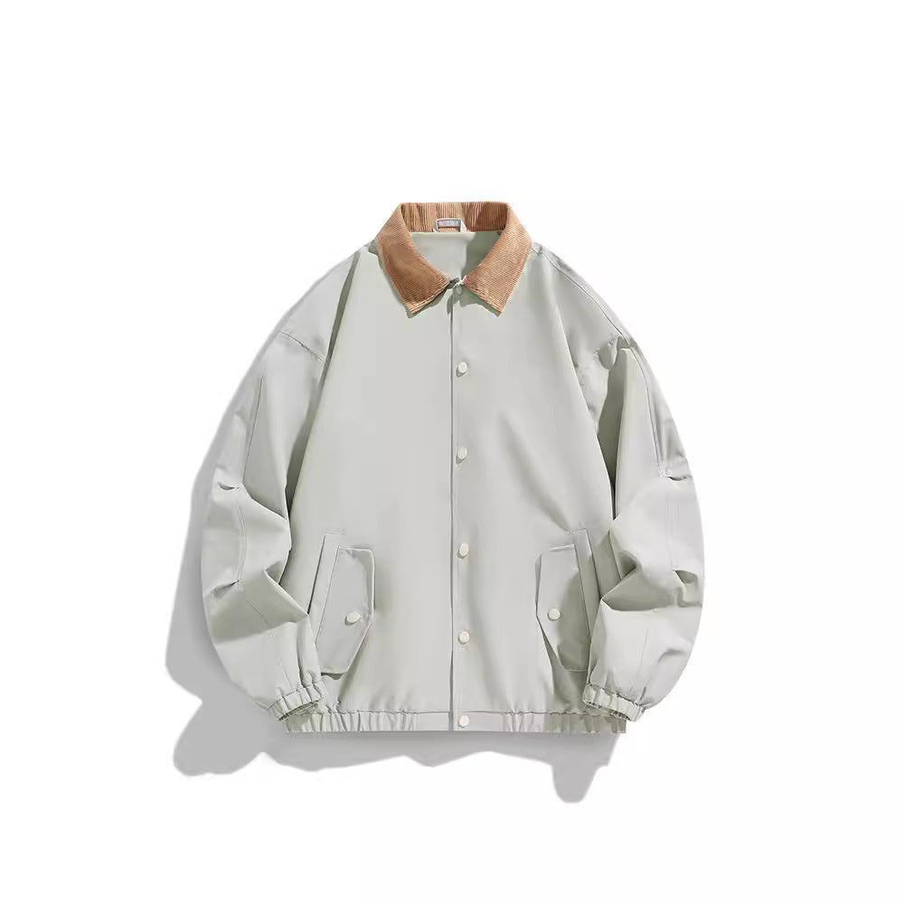 Herren Oversized Blouson mit Cordkragen, Druckknopfverschluss und Pattentaschen Shop Nory