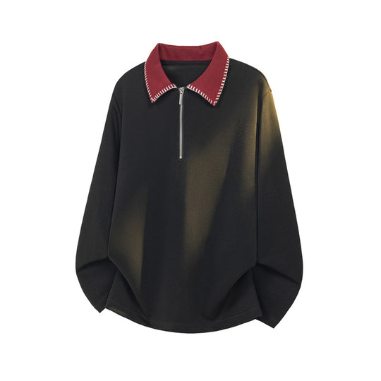 Herren Modischer Stehkragen-Pullover mit Reißverschluss Shop Nory