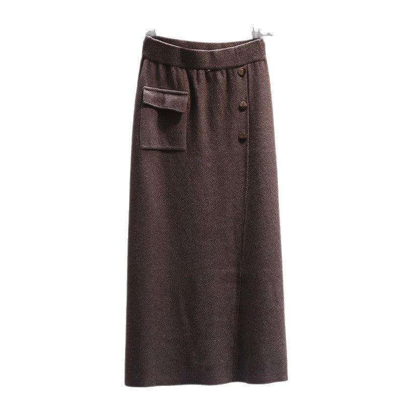 Damen Eleganter Strickrock mit praktischer Seitentasche Shop Nory