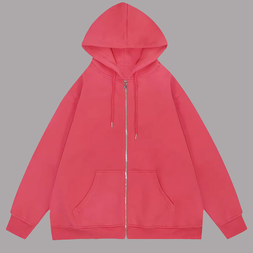 Unisex nan lässige Kapuzenjacke mit robustem Metall-Reißverschluss doppellagiger Kapuze und tiefen Känguru-Eingrifftaschen Shop Nory