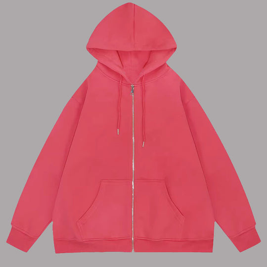 Unisex nan lässige Kapuzenjacke mit robustem Metall-Reißverschluss doppellagiger Kapuze und tiefen Känguru-Eingrifftaschen Shop Nory