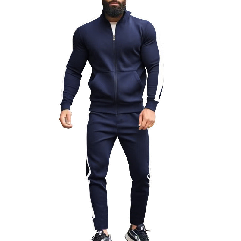 Herren Sportlicher Trainingsanzug mit modernem Stehkragen und praktischen Taschen