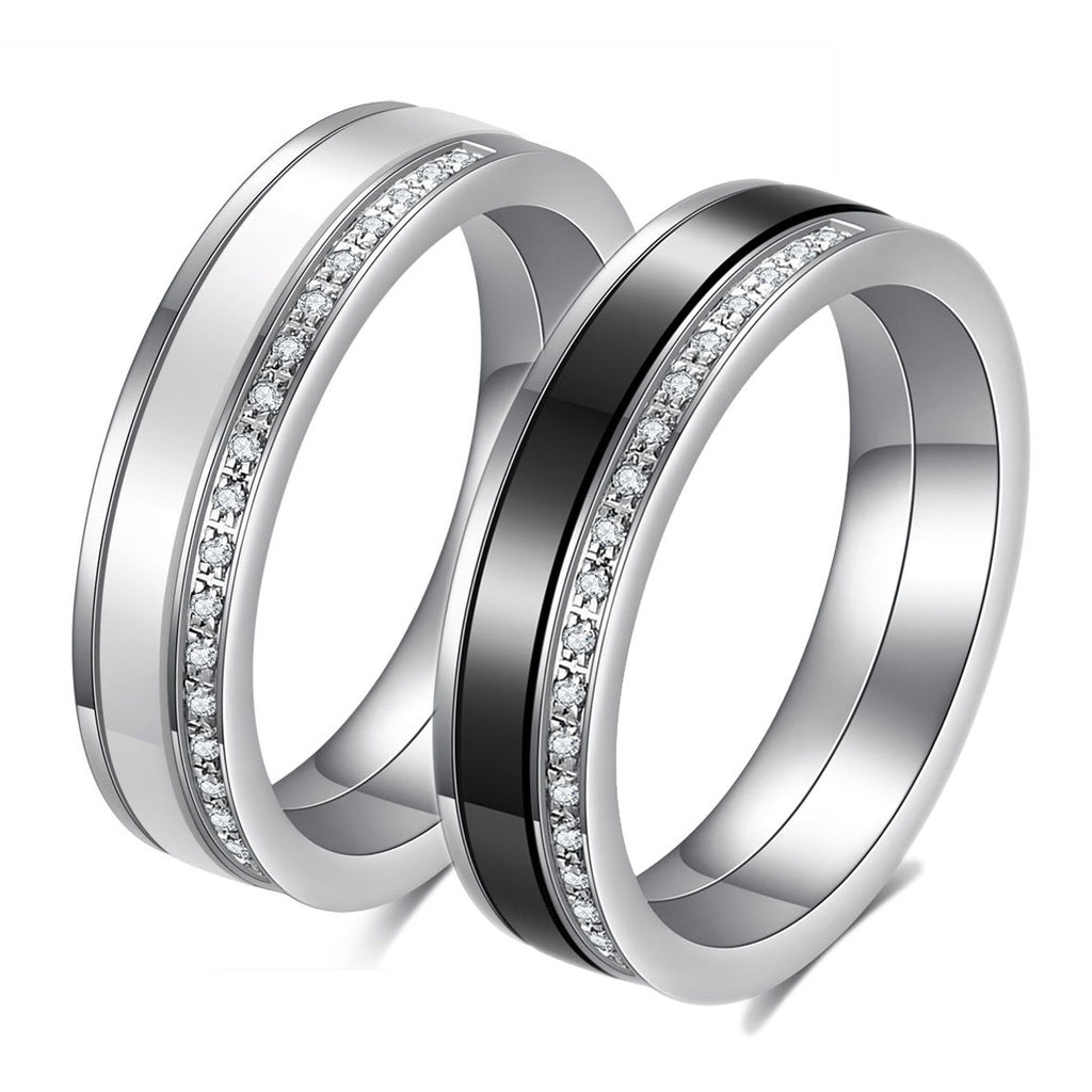 Herren Ring mit schwarzem Onyx und funkelndem Zirkonia-Shop Nory