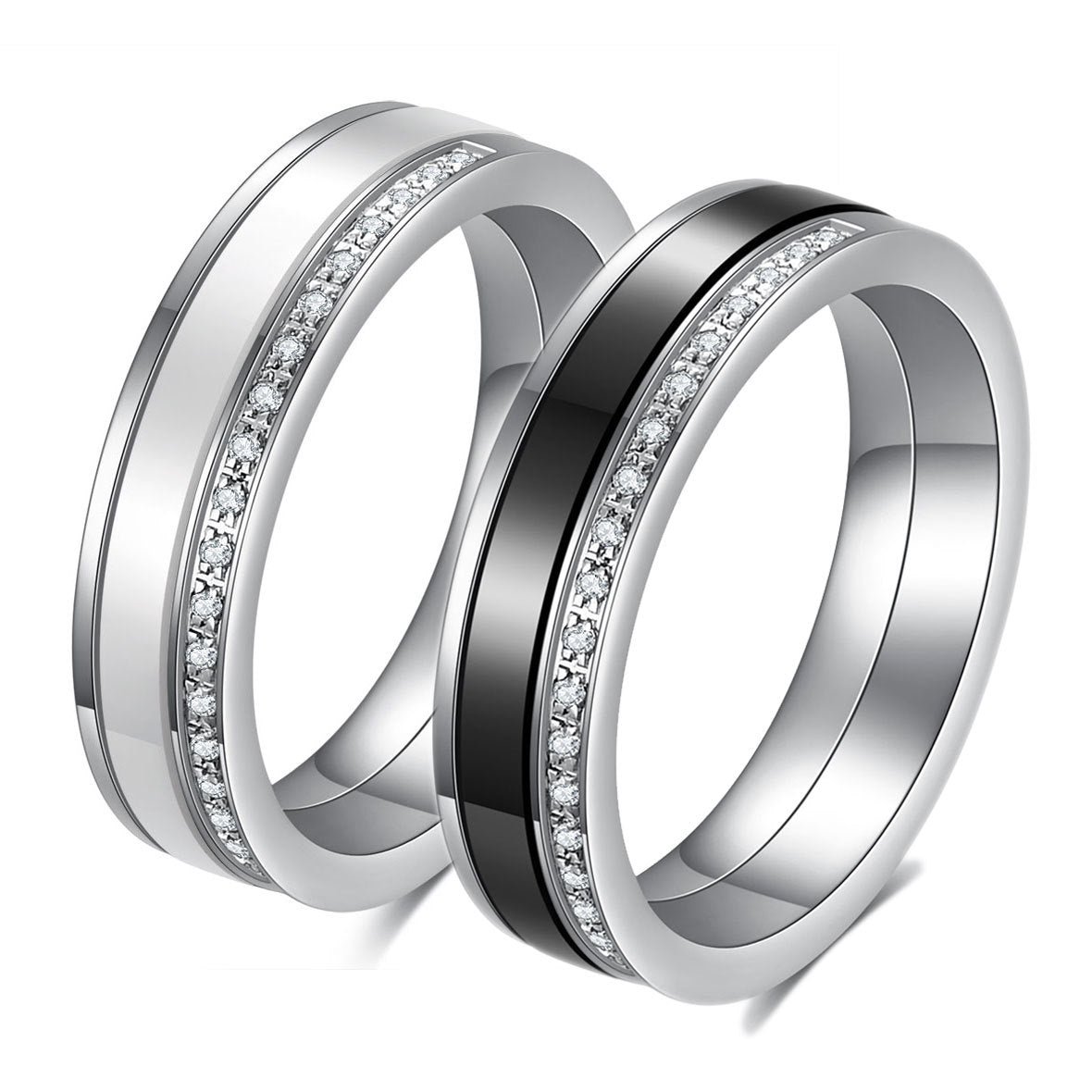 Herren Ring mit schwarzem Onyx und funkelndem Zirkonia-Shop Nory