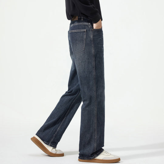 Herren Weitgeschnittene Denimjeans mit mittlerer Leibhöhe und Used-Optik Shop Nory