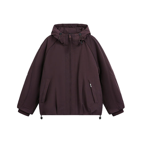 Damen Oversized wattierte Kapuzenjacke mit Raglanärmeln und Kordelzug Shop Nory