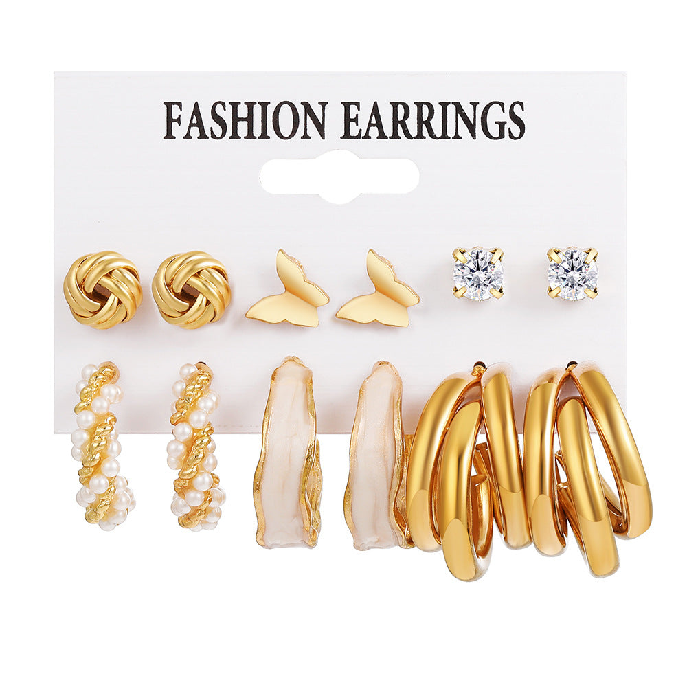 Damen Ohrringe-Set mit stilvollen Designs und funkelnden Akzenten Shop Nory