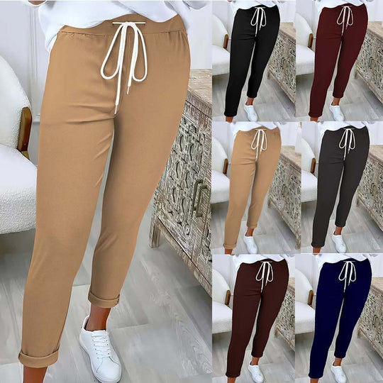 Damen Slim-Fit Jogginghose mit Tunnelzug und Umschlagbündchen Shop Nory