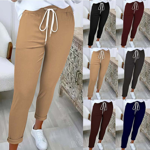 Damen Slim-Fit Jogginghose mit Tunnelzug und Umschlagbündchen Shop Nory