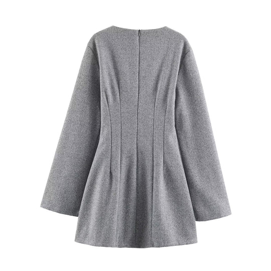 Damen Kurzmantel mit taillierter Glocken‑Silhouette und Wiener Nähten Shop Nory