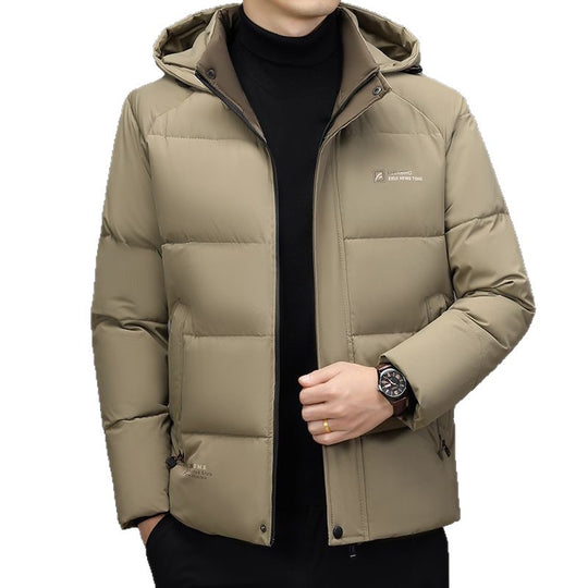 Herren Wattierte Stehkragenjacke mit wasserabweisender Oberfläche und Reißverschlusstaschen Shop Nory