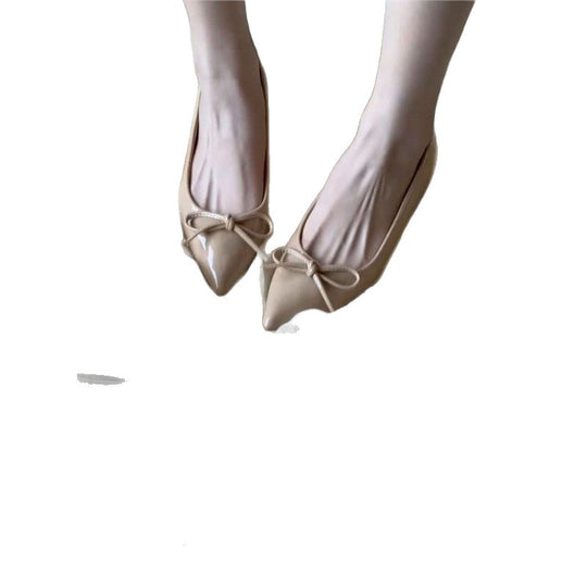 Damen Spitz zulaufende Ballerina-Slipper mit kleinem Keilabsatz Shop Nory