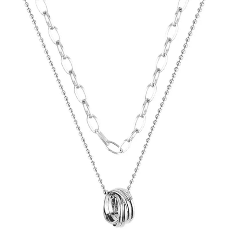Damen modische Kette mit einzigartigem Struktur-Anhänger Shop Nory