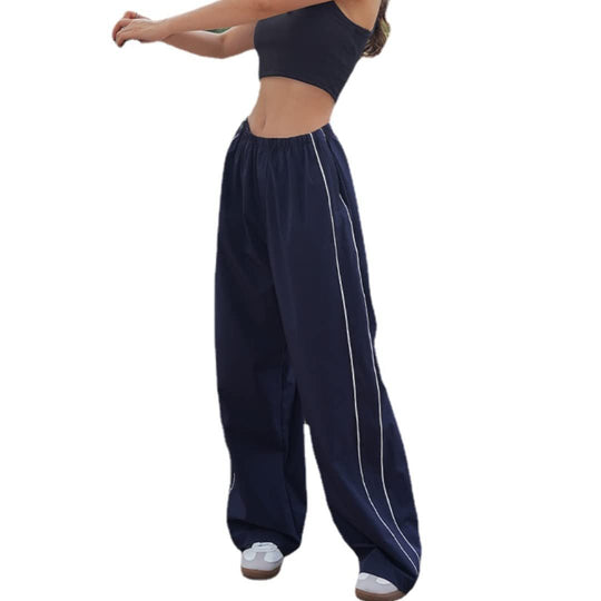 Damen Sportliche Hose mit weitem Schnitt und elastischem Bund
