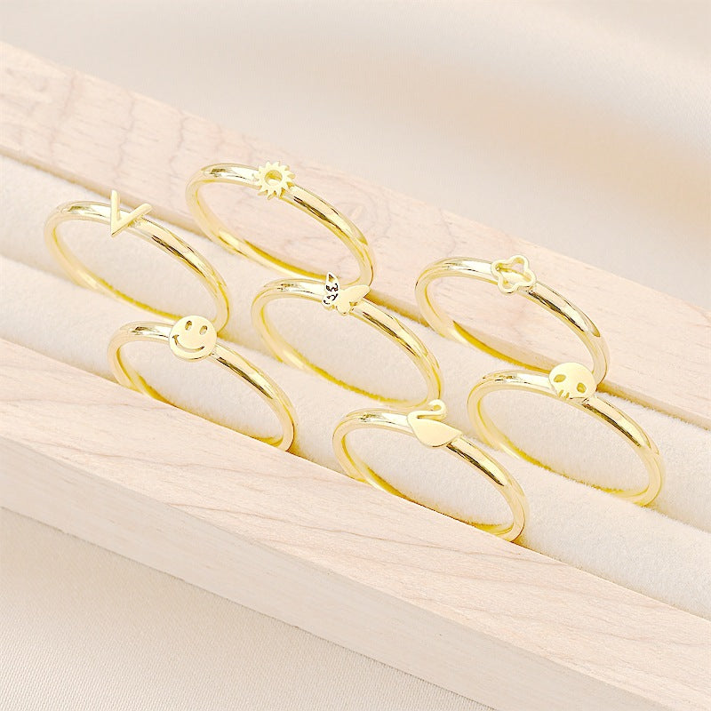Damen minimalistischer Ring mit Pfeilmotiv Shop Nory