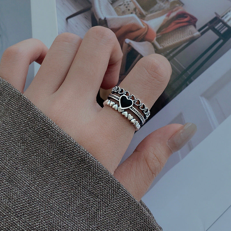 Damen Offener Ring mit verspieltem Herz-Design und feinen Details Shop Nory