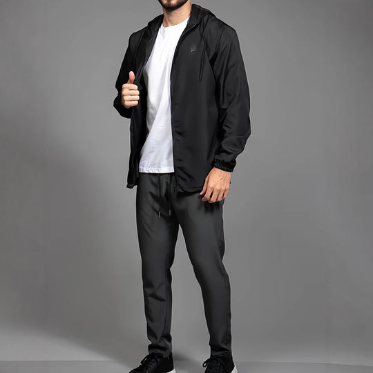 Herren Leichte Sportjacke mit Kapuze