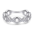 Damen eleganter und modischer Kettenring mit funkelnden Zirkonia Shop Nory