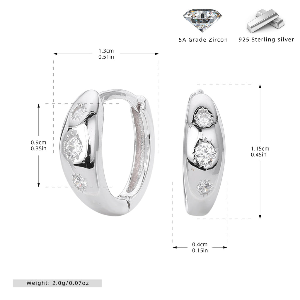 Damen Ohrhänger mit strahlenden Zirkonia aus hochwertigem 925 Sterling Silber Shop Nory