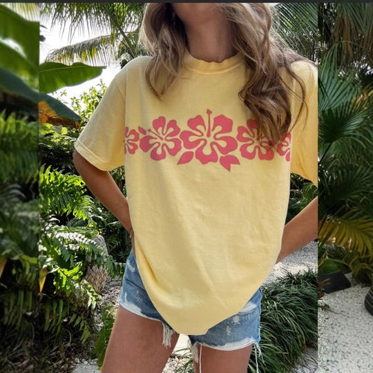 Damen T-Shirt mit floralem Grafikdruck Shopnory