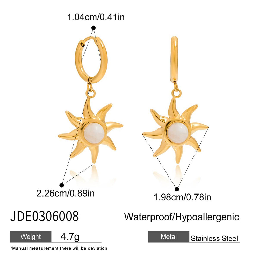 Damen Halskette mit einzigartigem Sonnen-Mond-Anhänger aus hypoallergenem Edelstahl Shop Nory