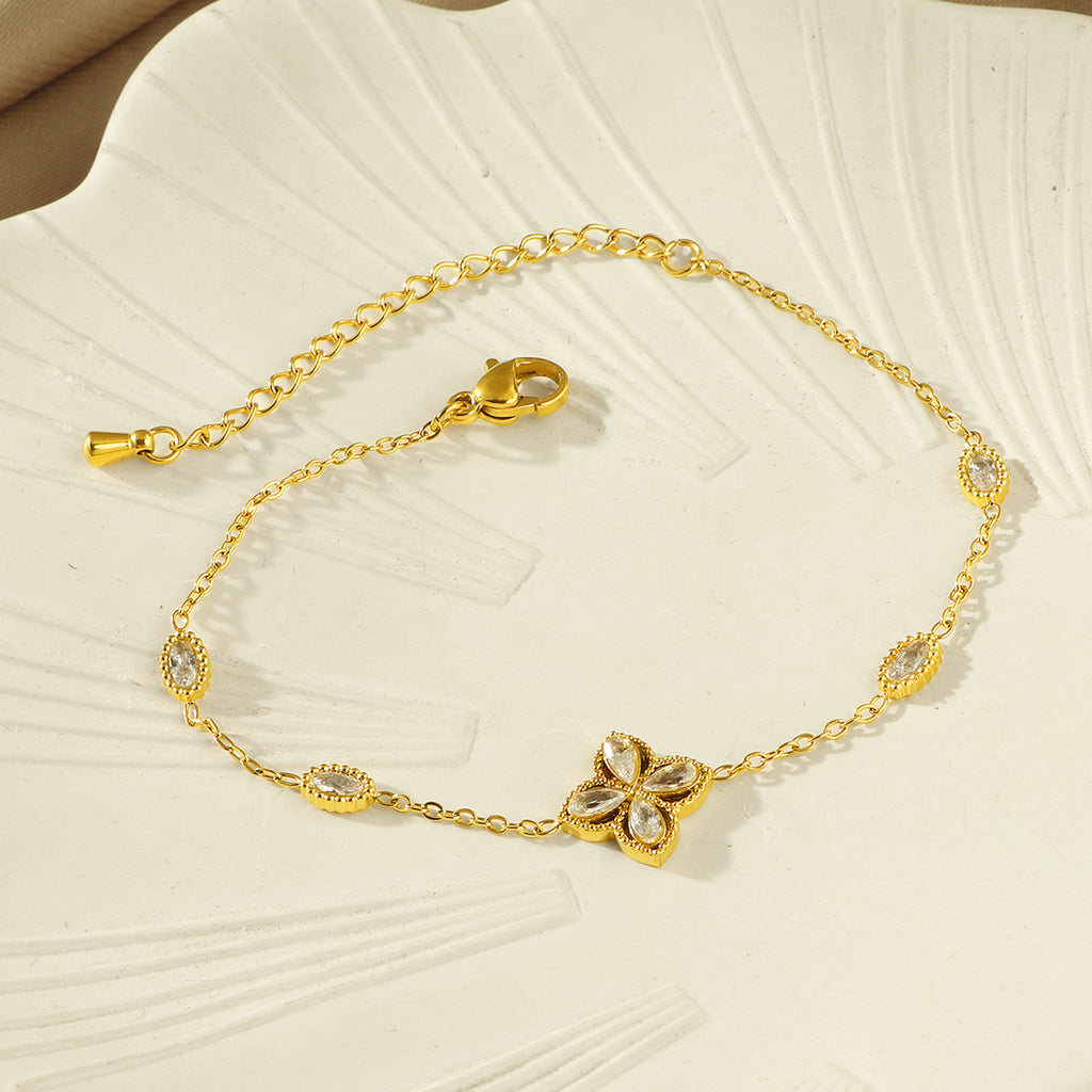 Frauen Blumen-inspirierte verstellbare Kettenarmband Shop Nory