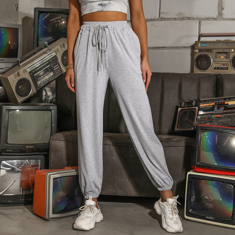 Damen lässige Sweatpants mit elastischem Bund und praktischen Taschen